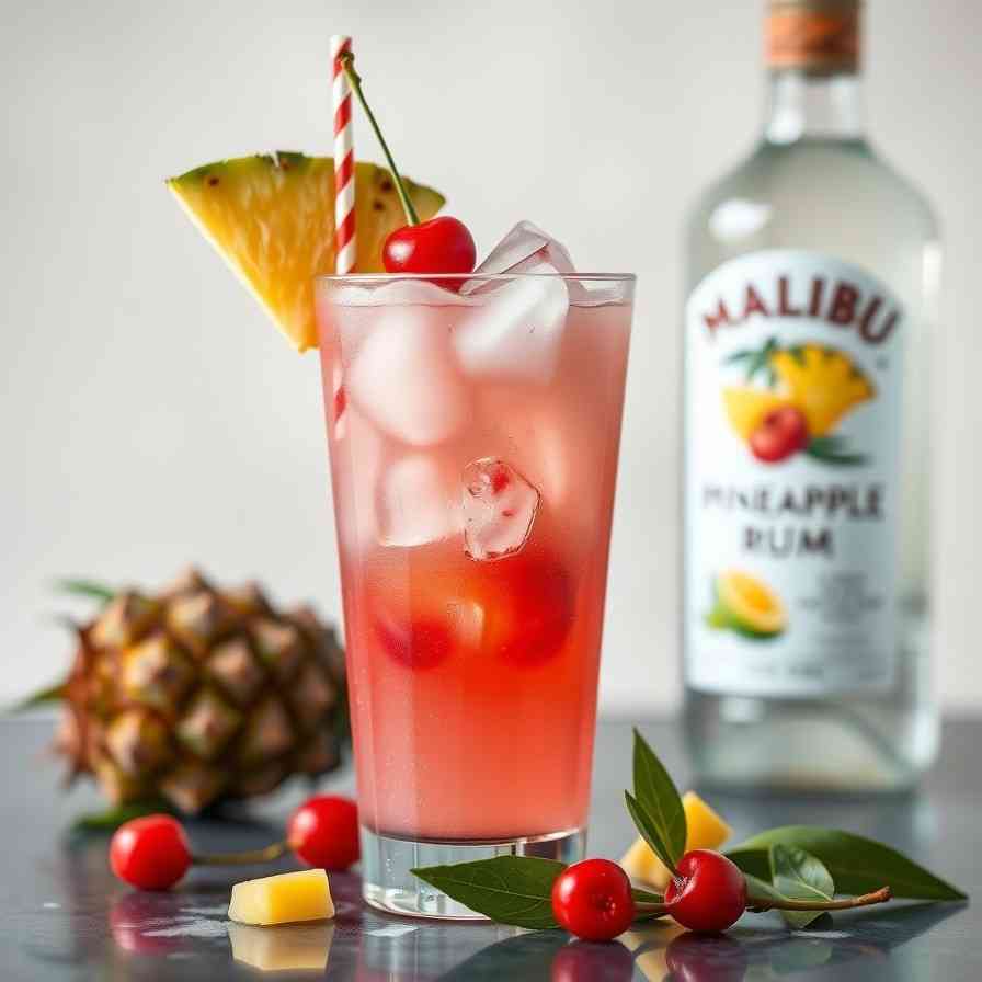 Malibu Bay Breeze Cocktail - Tropical Escape Awaits